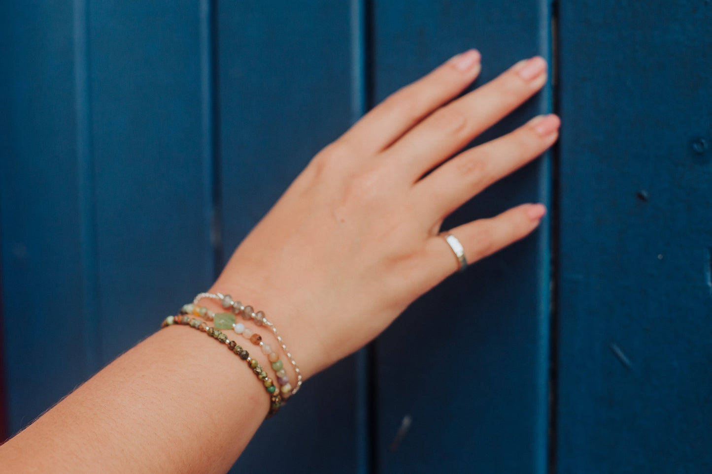 Bracelets en pierres naturelles et argent 925. Bijoux éthiques fait main en France.