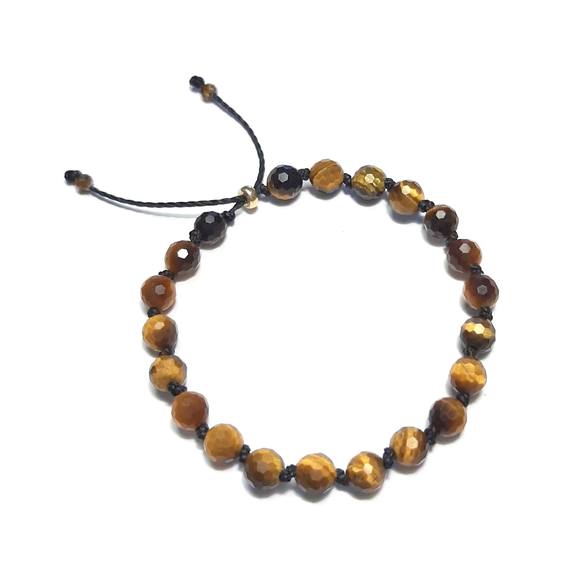 Bracelet éthique en pierre naturelle aux reflets dorés