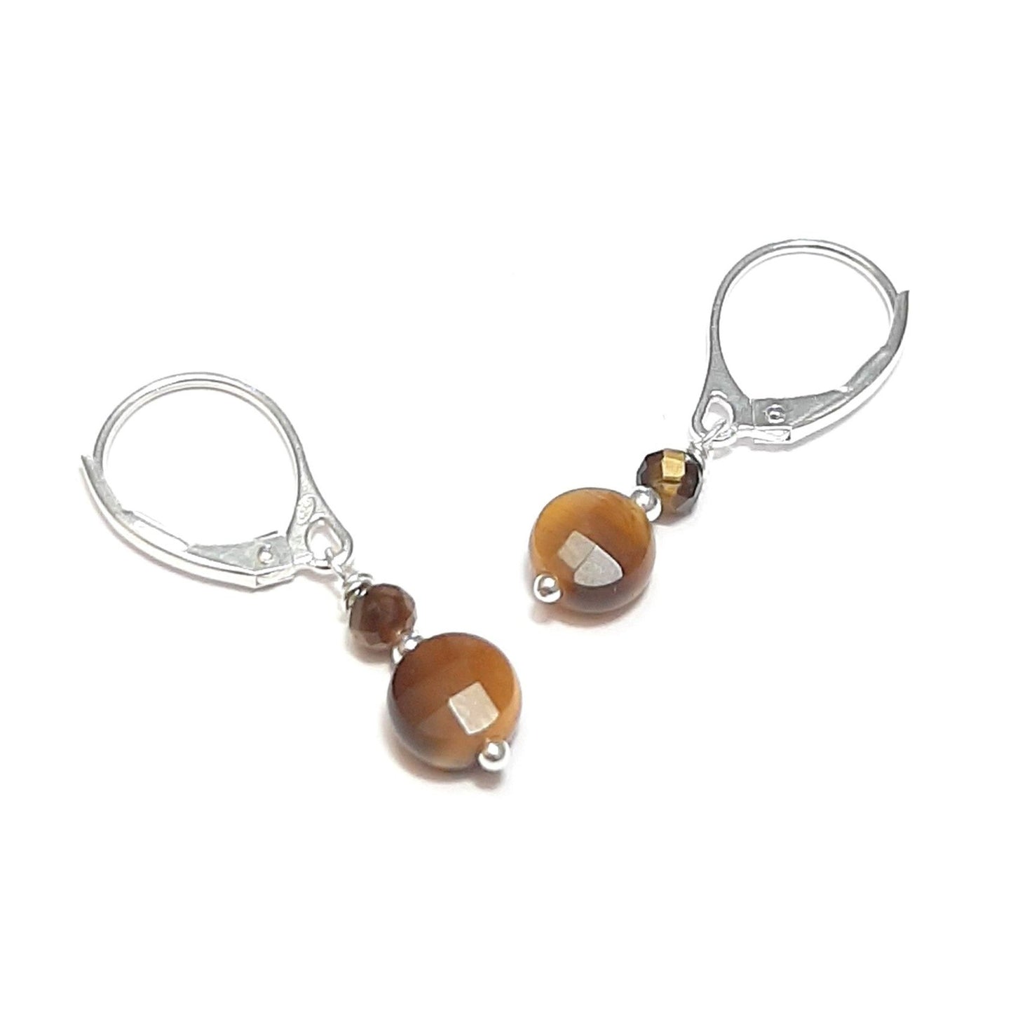 boucles d'oreilles oeil de tigre
