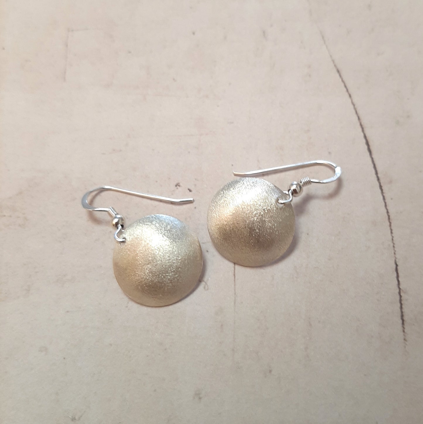 Boucles D'Oreilles en Argent Massif Sablé