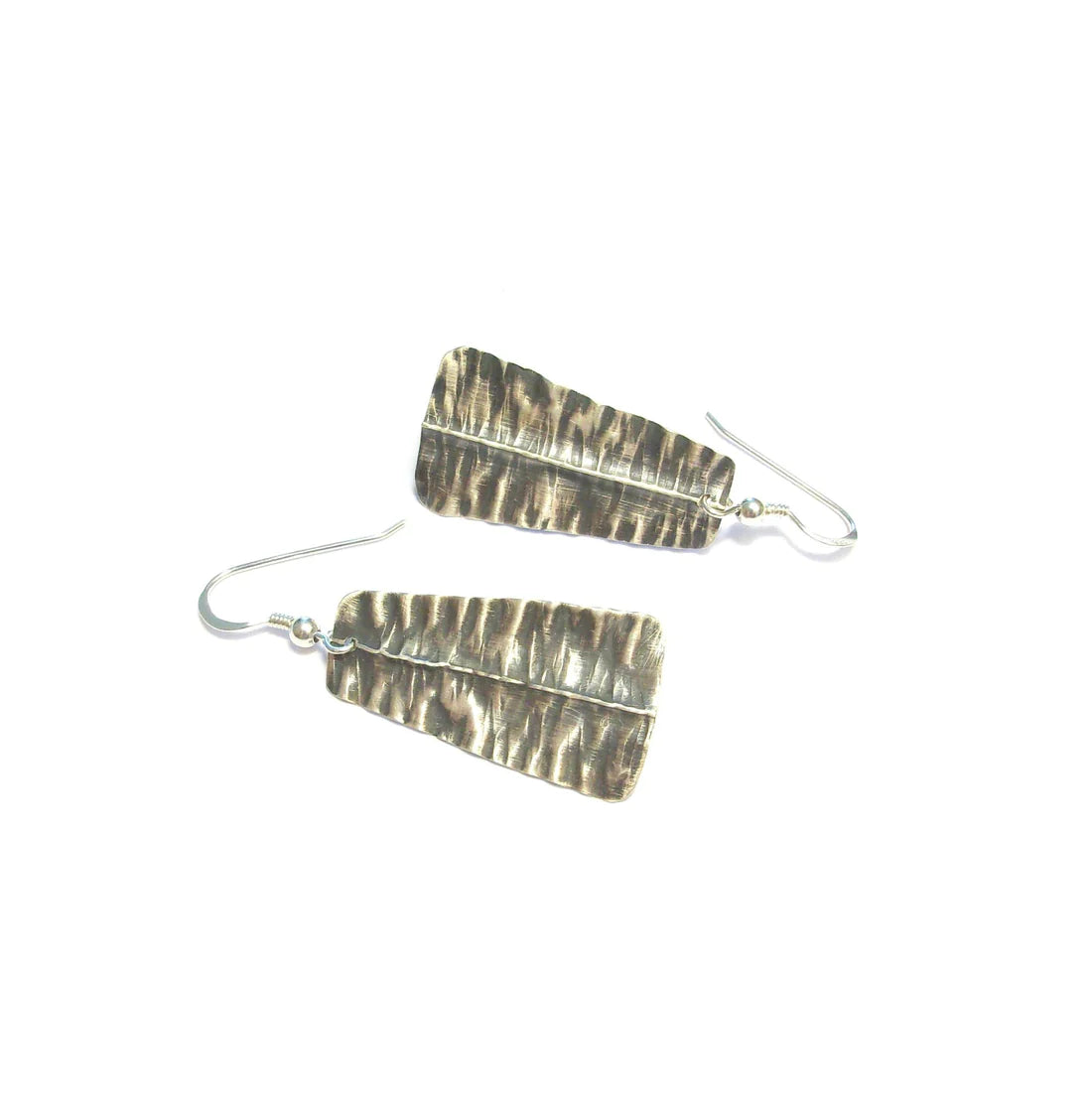 boucles d'oreilles en argent massif, design feuille
