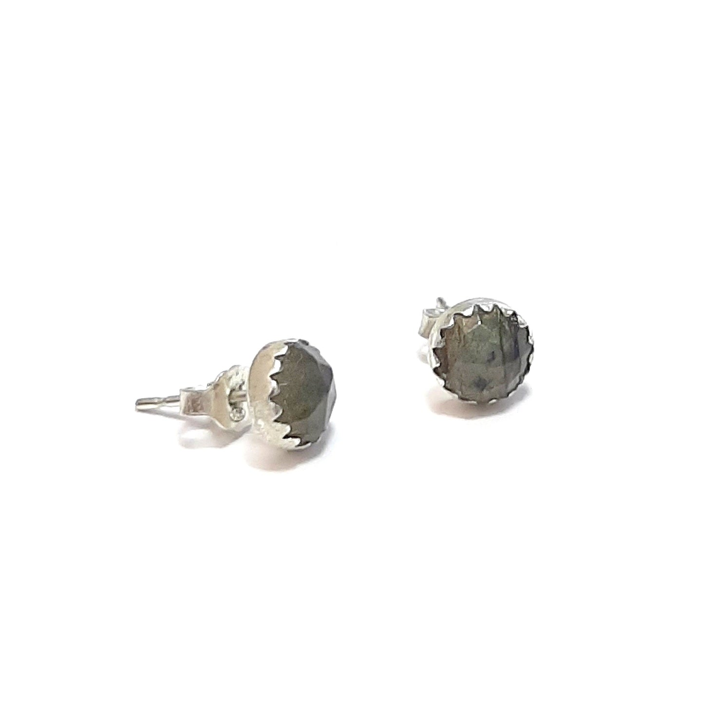 Boucles D'Oreilles Puces en Argent 925 et Pierres Naturelles