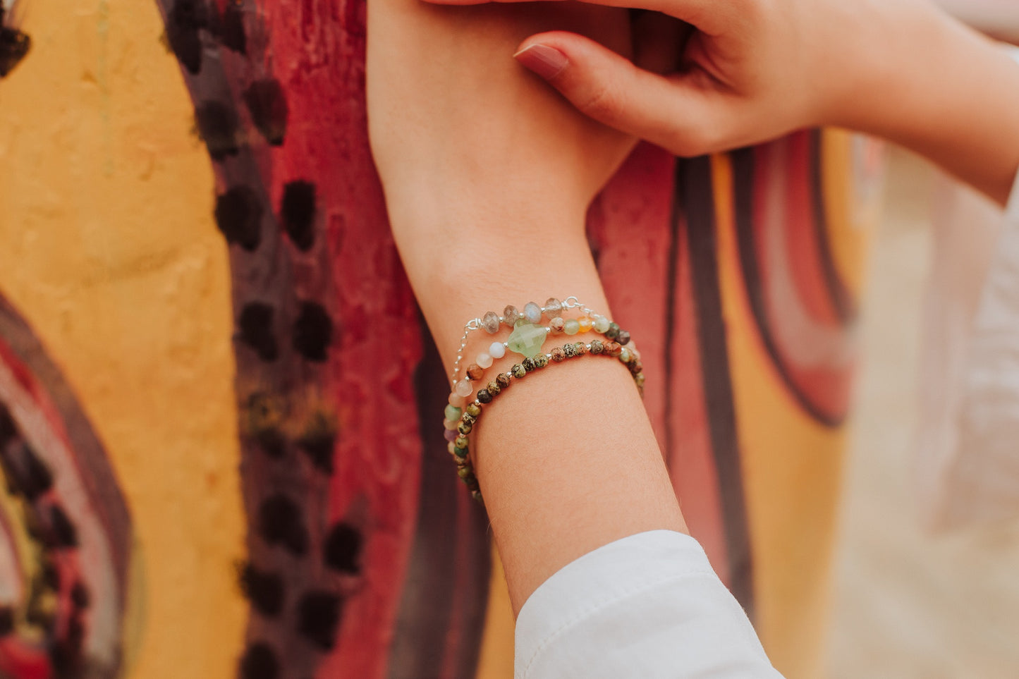 Bracelet Trèfle Pierres Naturelles