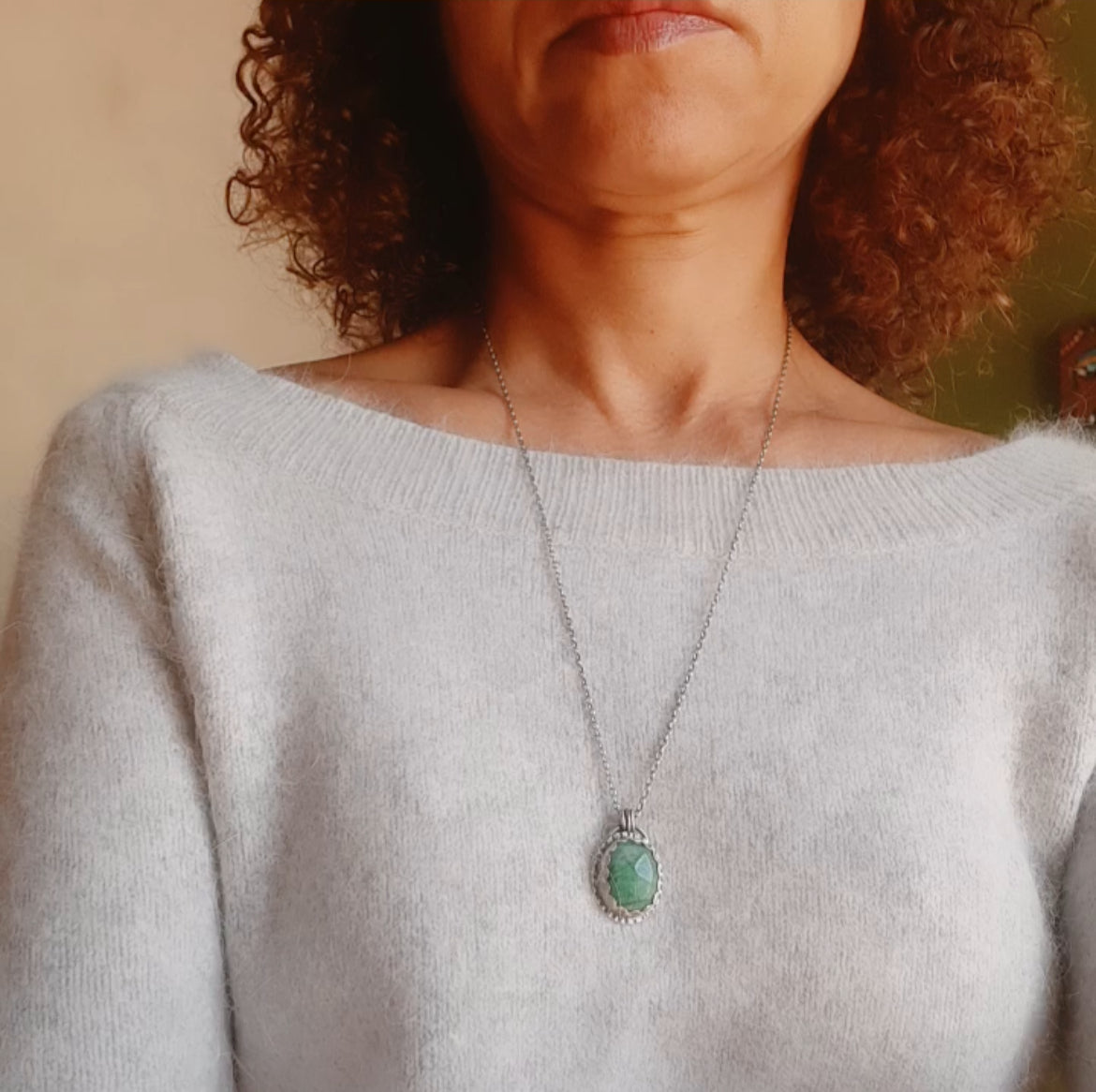 Collier Ethnique Emeraude