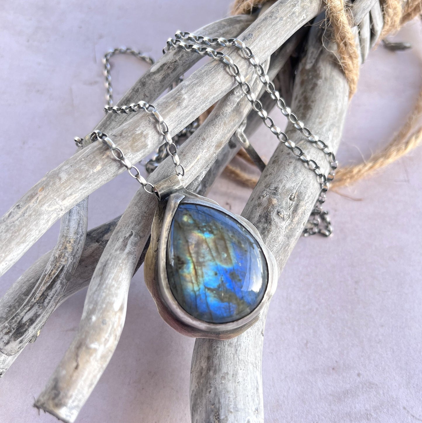 Sautoir Ethnique Labradorite