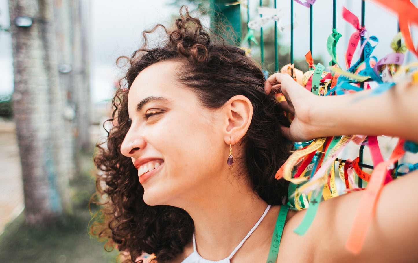 Boucles d'Oreilles Améthyste et Péridot