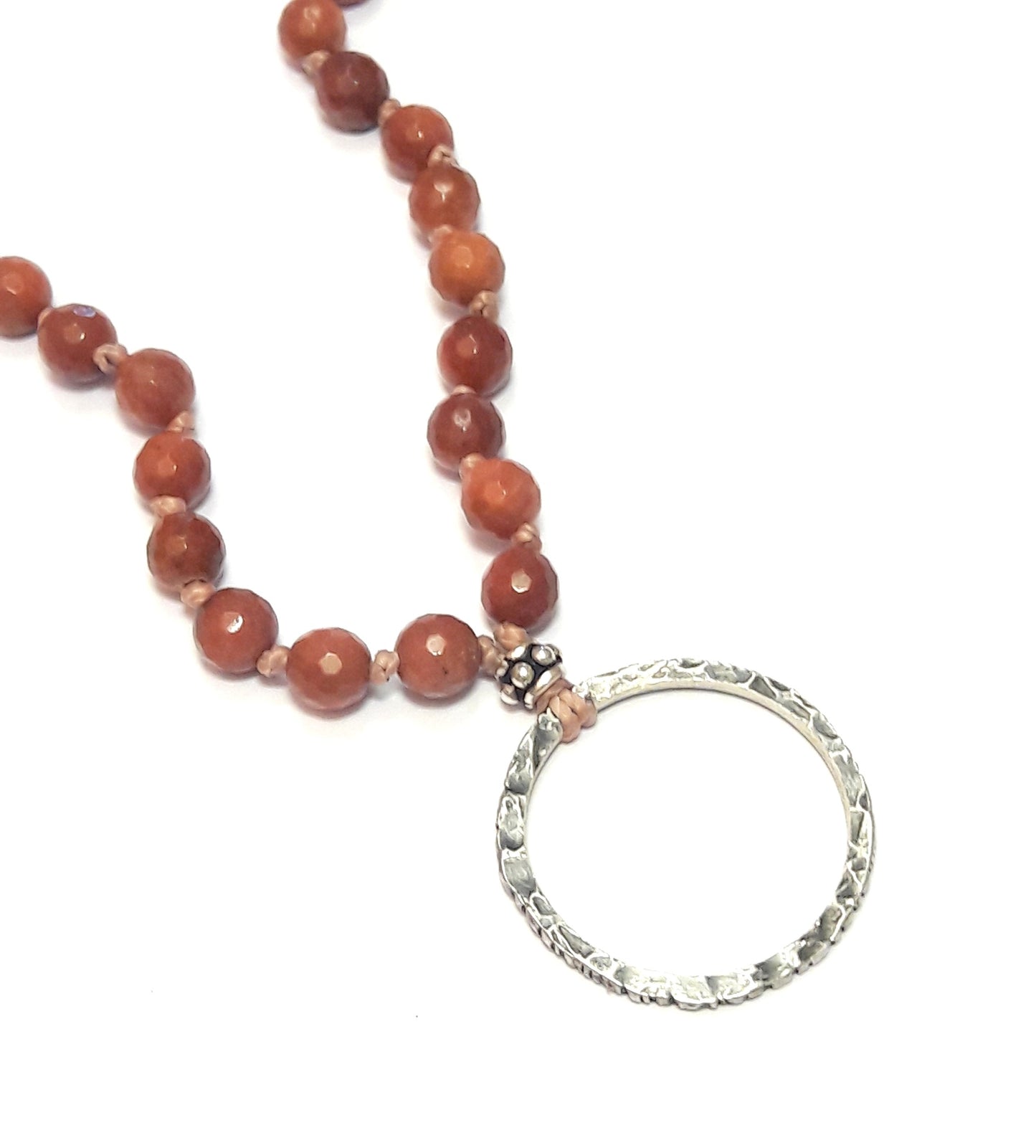 Mala 108 Perles Jaspe Rouge et Argent 925