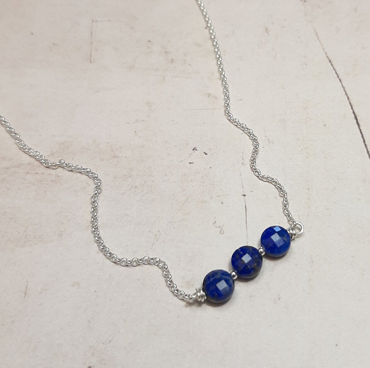 Collier Lapis-Lazuli et Argent 925 Maya