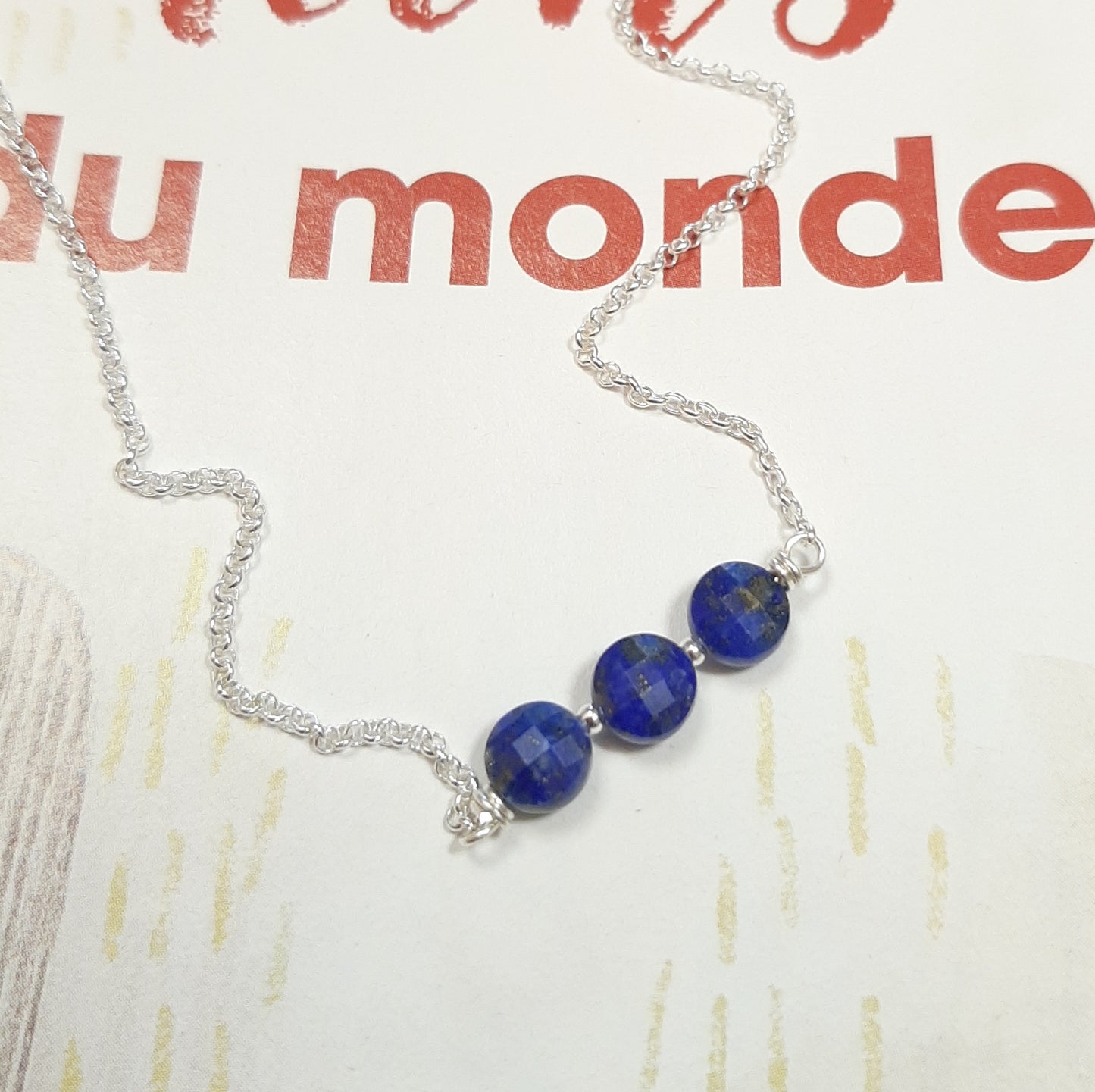 Collier Lapis-Lazuli et Argent 925 Maya