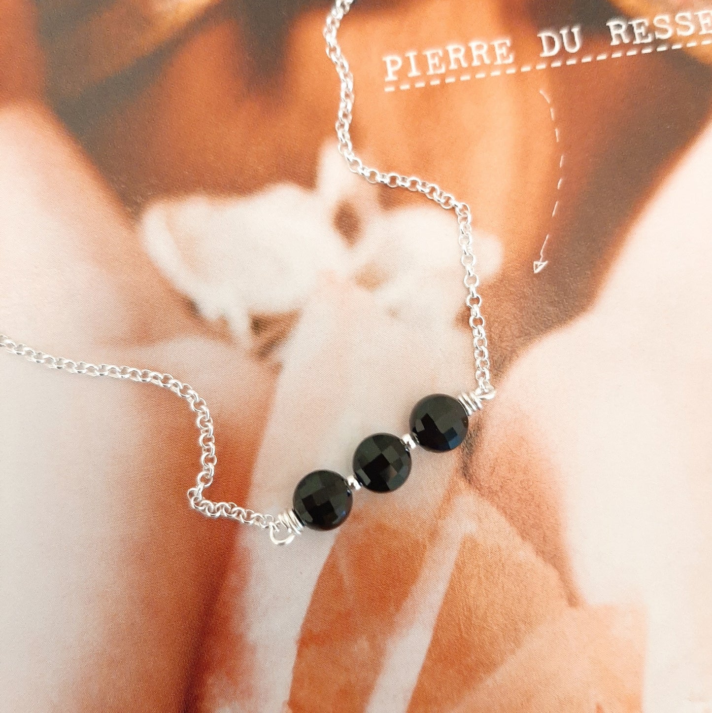 Collier Onyx et Argent 925 Maya