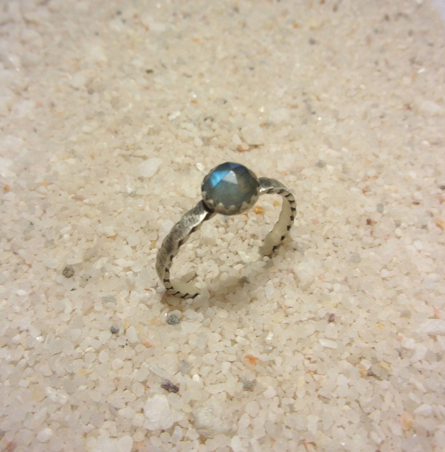 Bague femme en Argent Massif et Labradorite