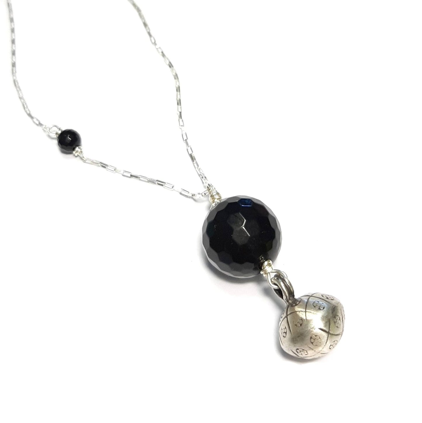bola de grossesse, argent 925, onyx, bijou traditionnel, pendentif, son doux, grossesse