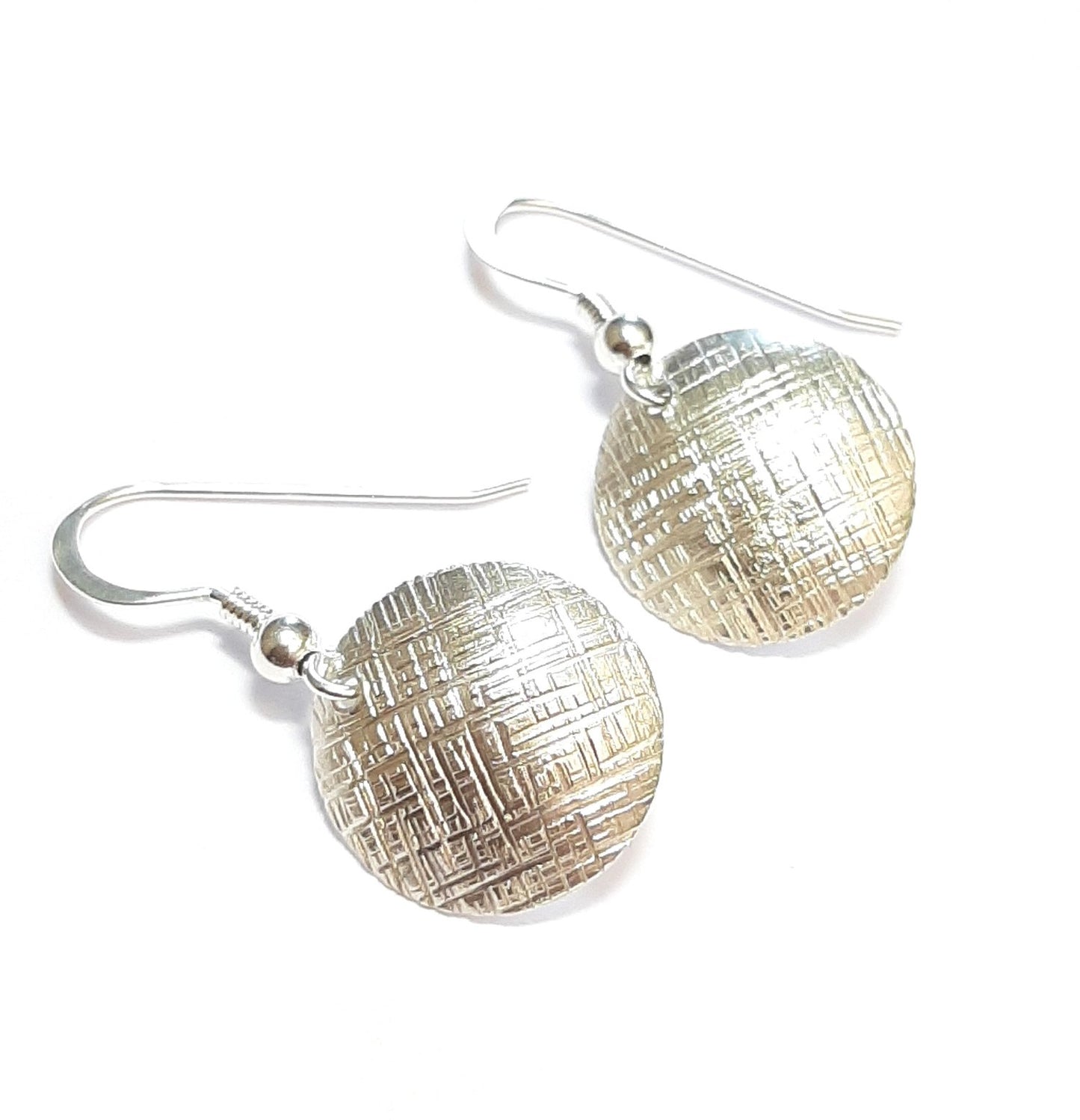 Boucles d'oreilles rondes en argent massif
