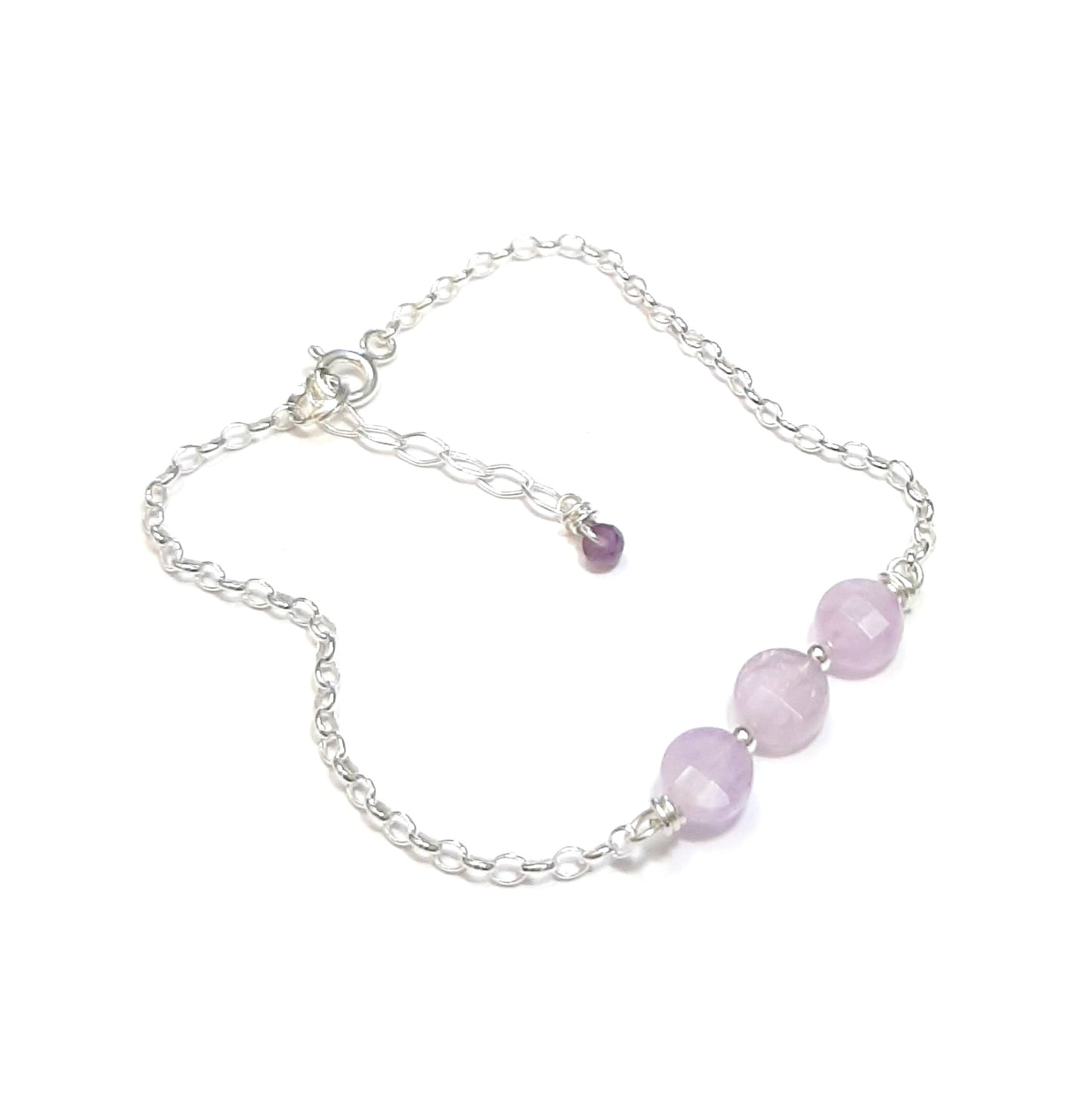 Bracelet en améthyste naturelle Maya - Bijou en argent 925