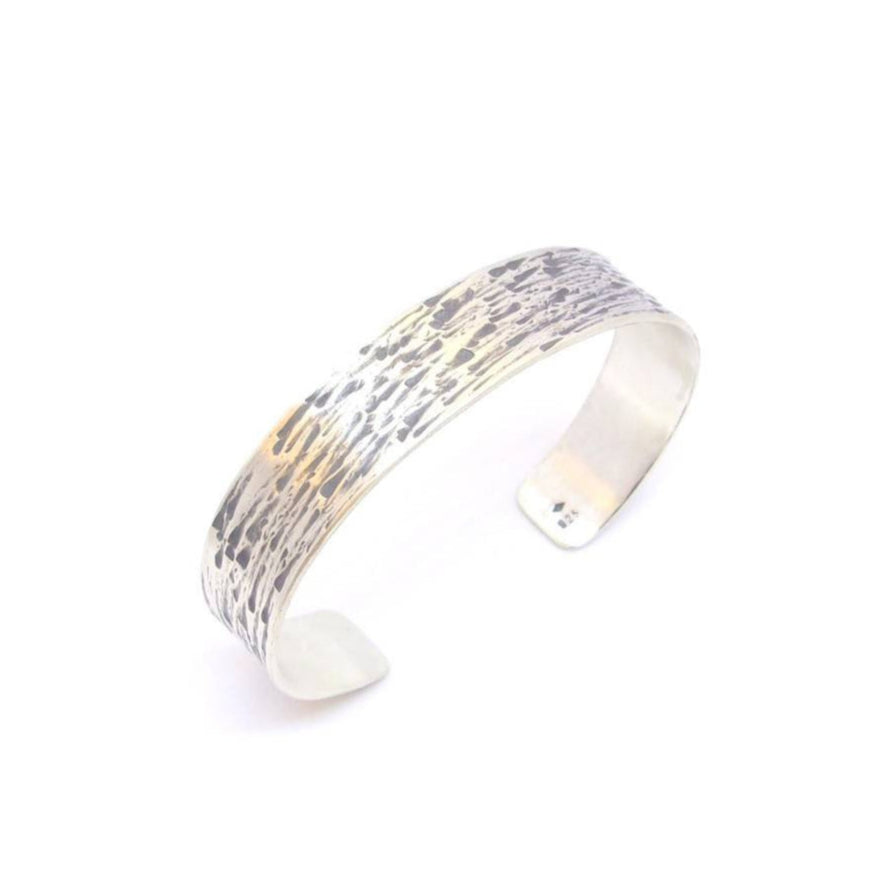 Bracelet rigide réglable pour homme en argent massif