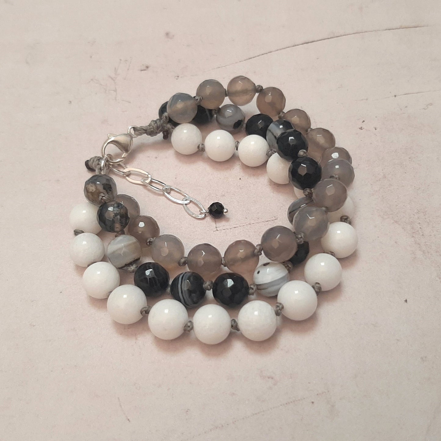 Bracelet brésilien pierres naturelles et argent 925