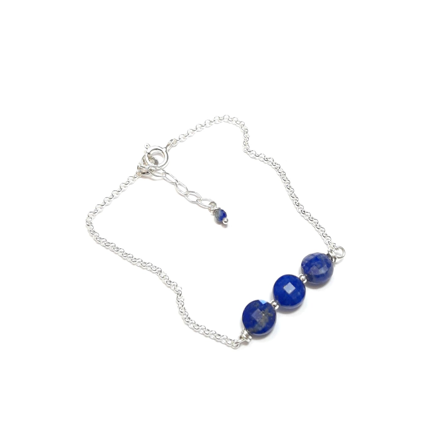 bracelet en lapis-lazuli et argent 925