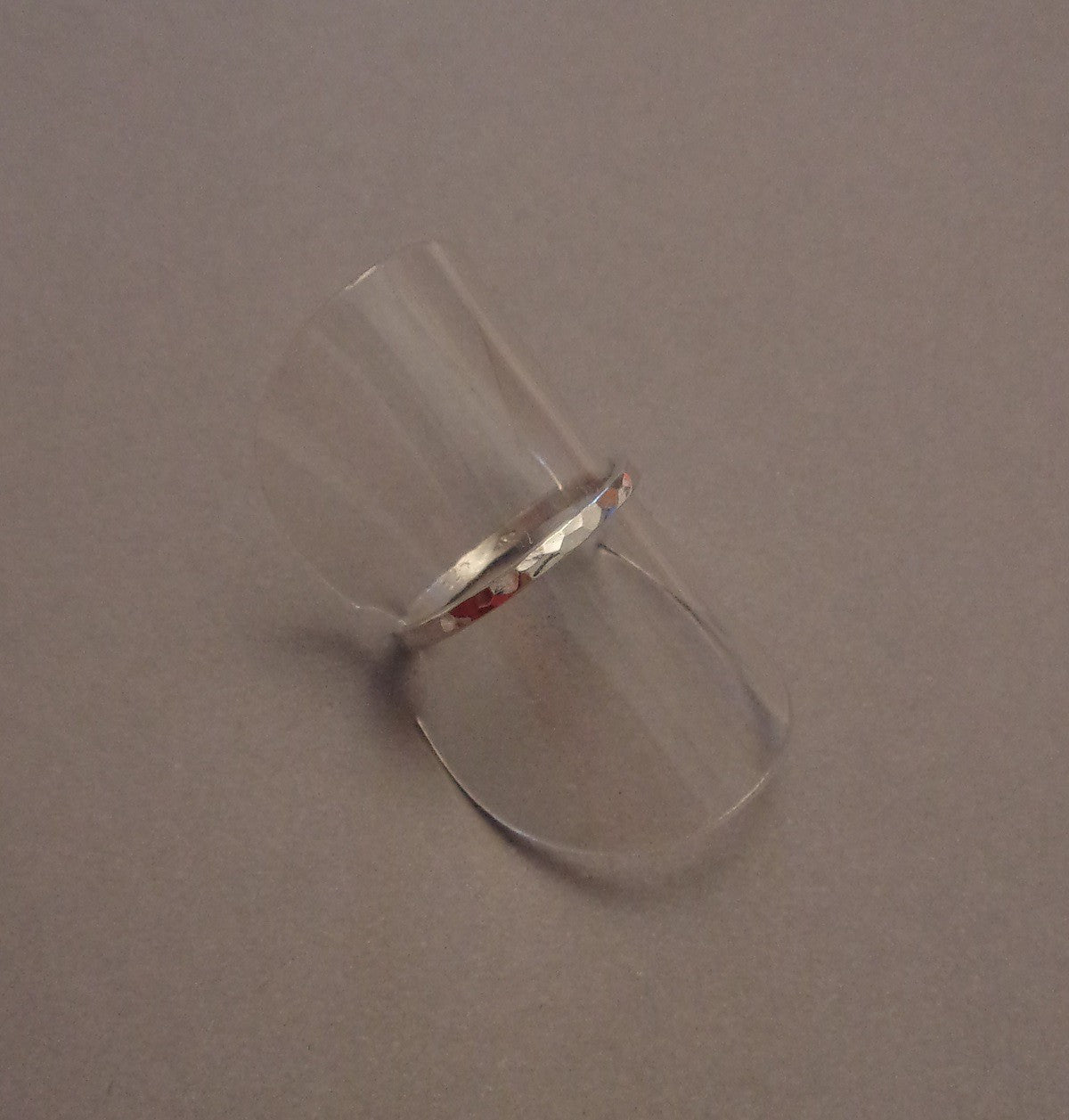 alliance artisanale en argent 925 martelé