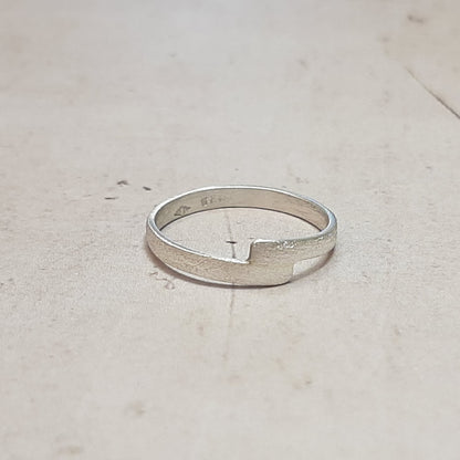 Bague fait main en argent pour femme, finition brillante
