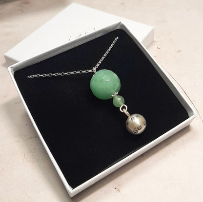 Bola grossesse aventurine argent 925 cadeau baby shower fait main France — Andréa Chereau