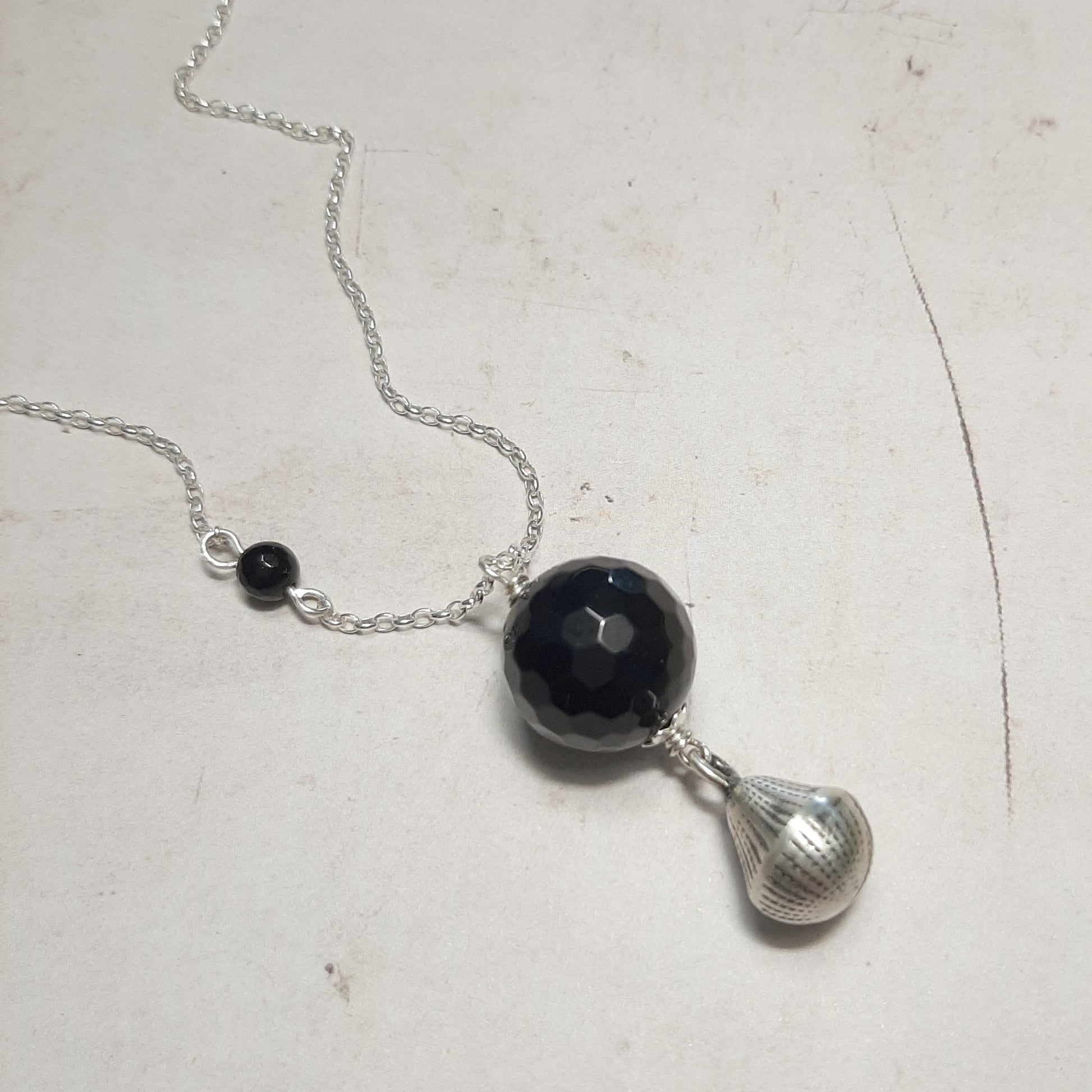 Bola grossesse onyx argent 925 – cadeau baby shower fait main France