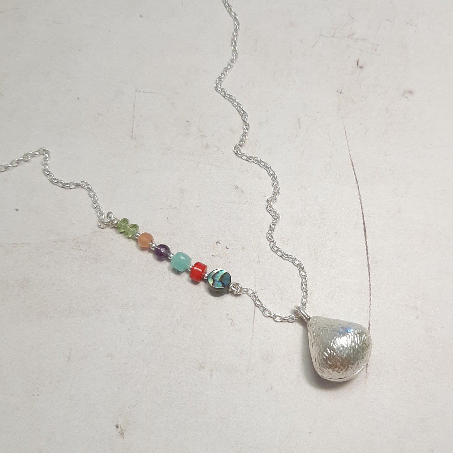 Bola de grossesse en argent 925 avec pierres naturelles