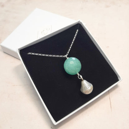 bola grossesse argent massif pierre bleue
collier long grossesse, cadeau femme enceinte argent