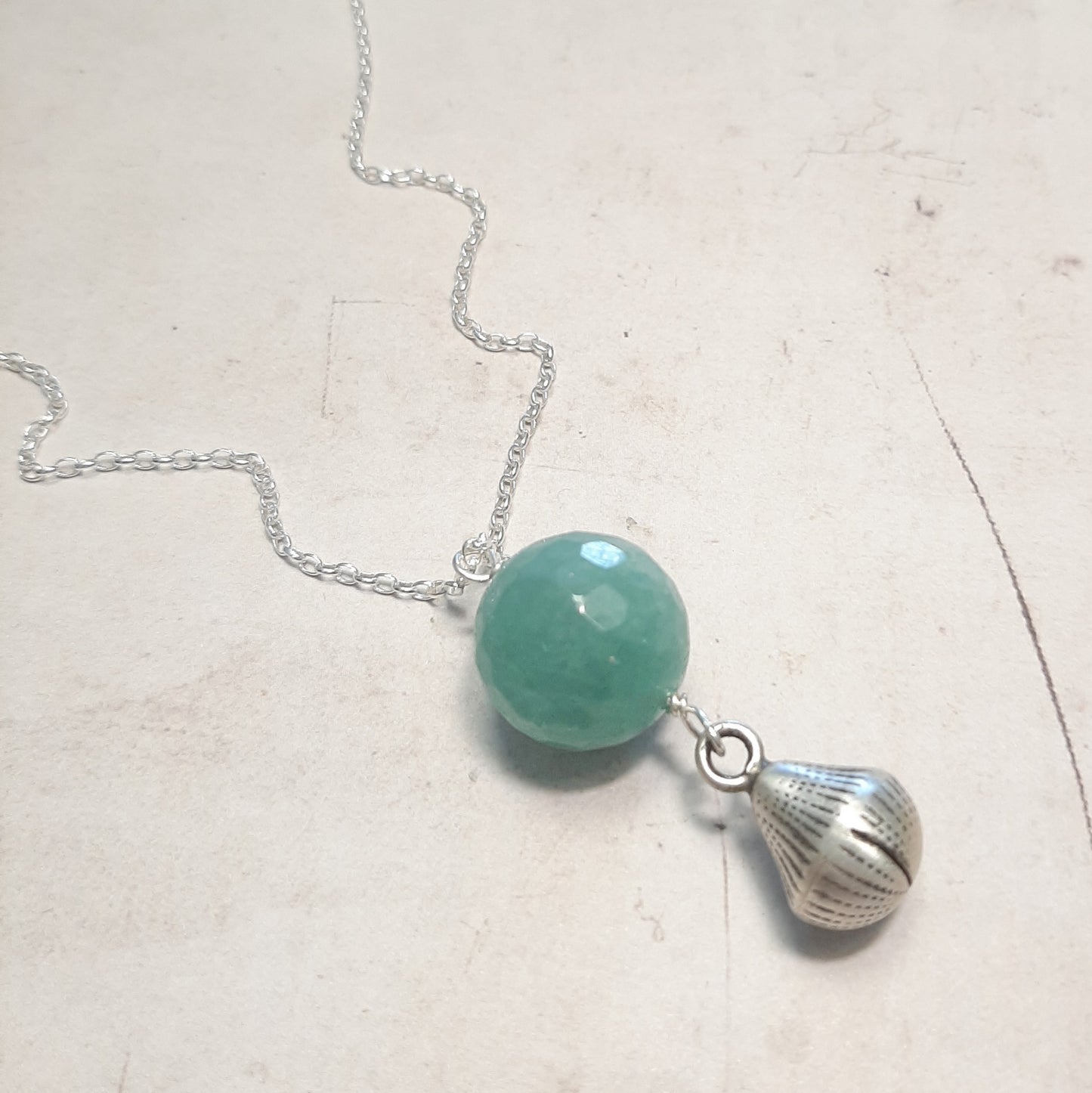 bola de grossesse quartz bleu argent 925