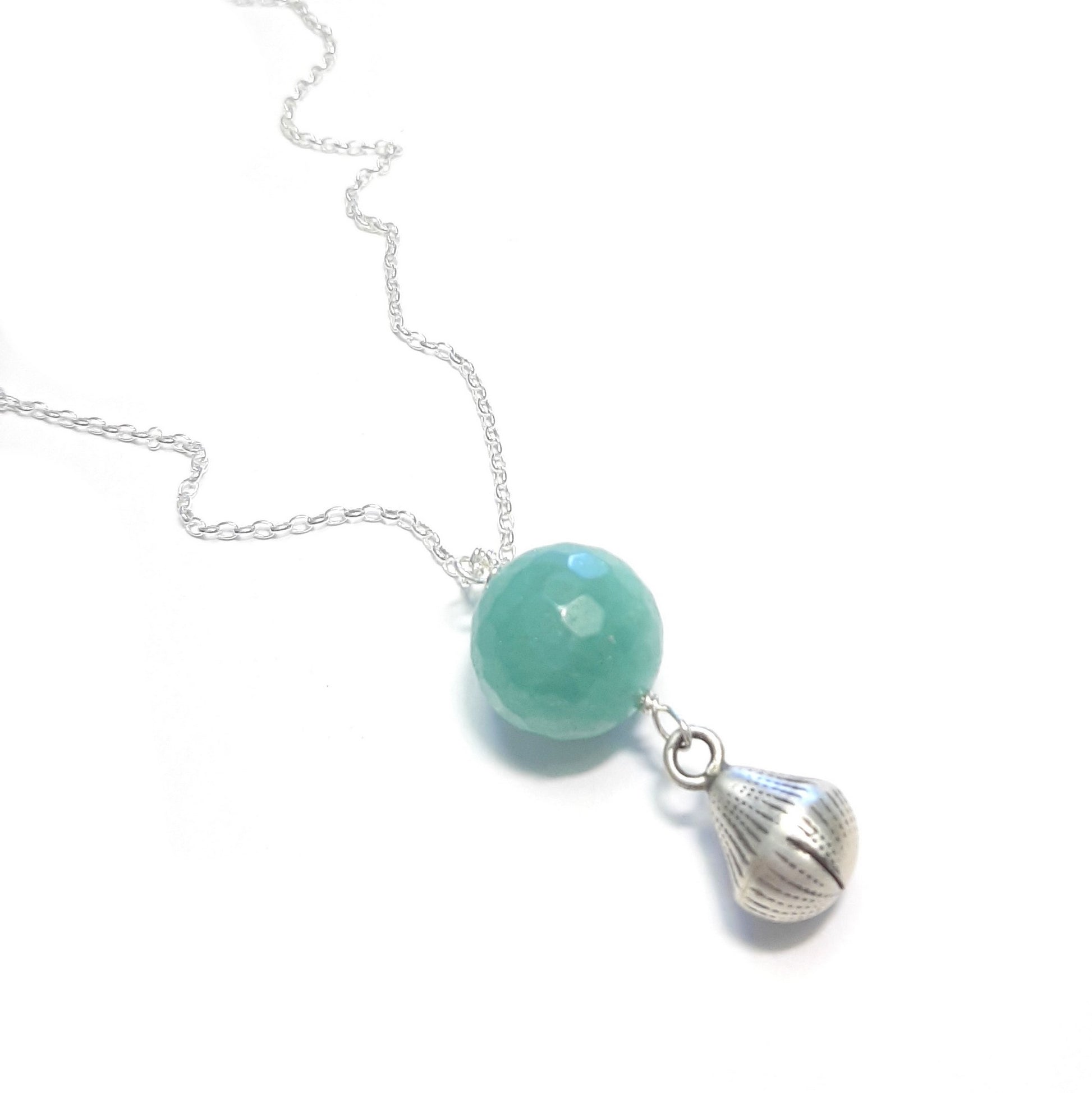 bijou grossesse artisanal argent 925, 
pendentif bola sonore pierre naturelle