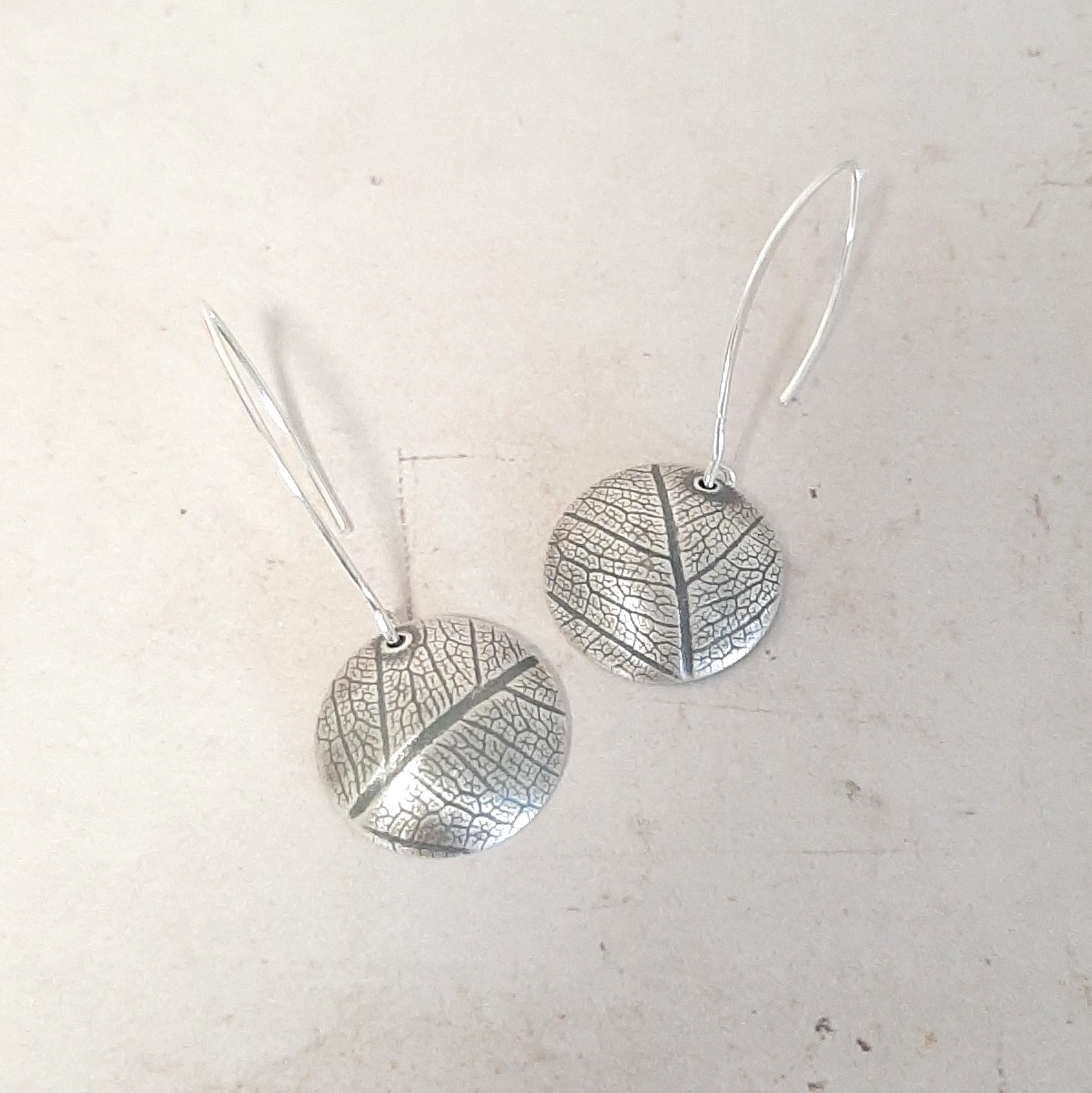 Boucles d'oreilles longues en argent massif