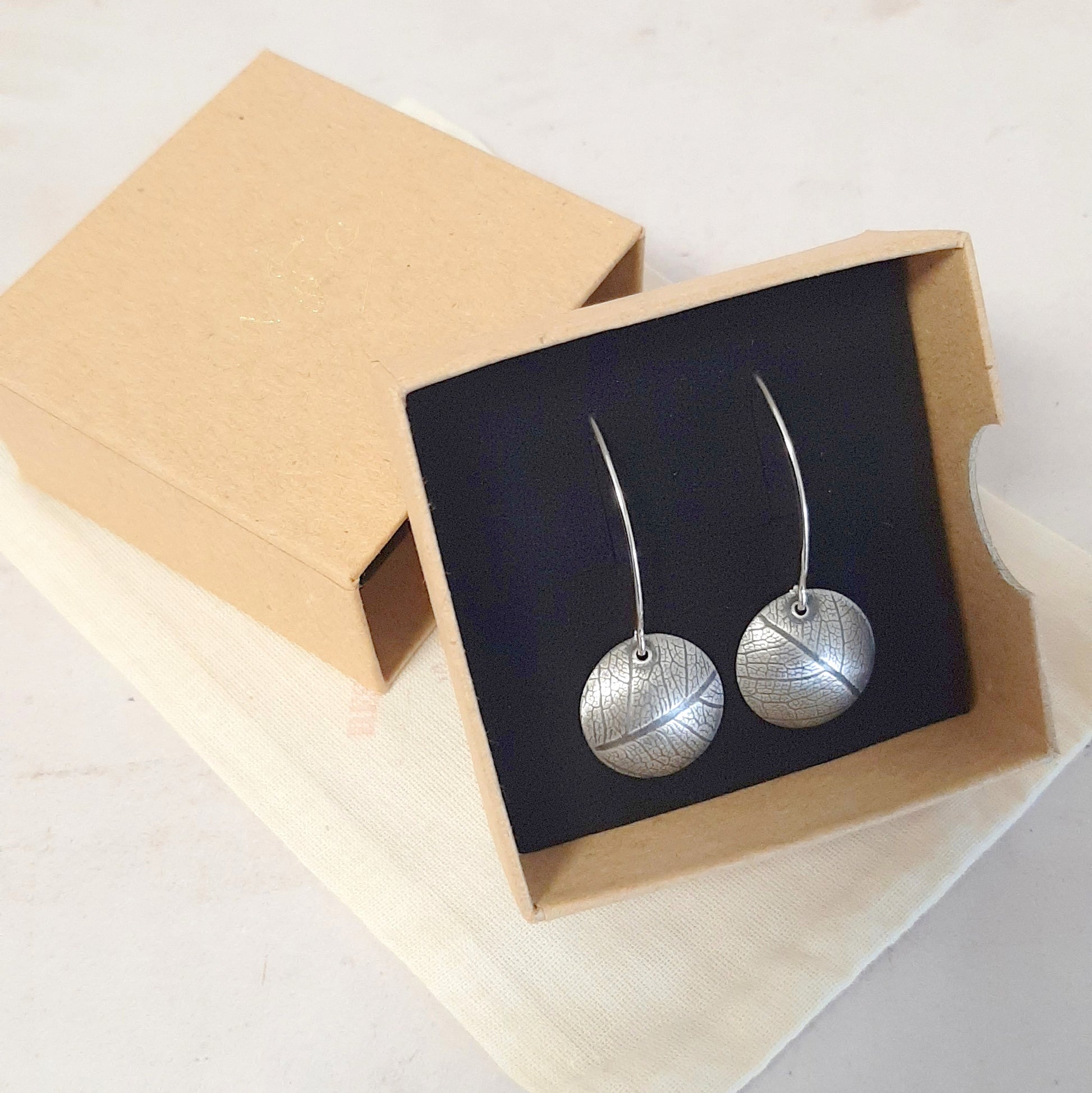 Boucles d'oreilles inspiration nature en argent sterling