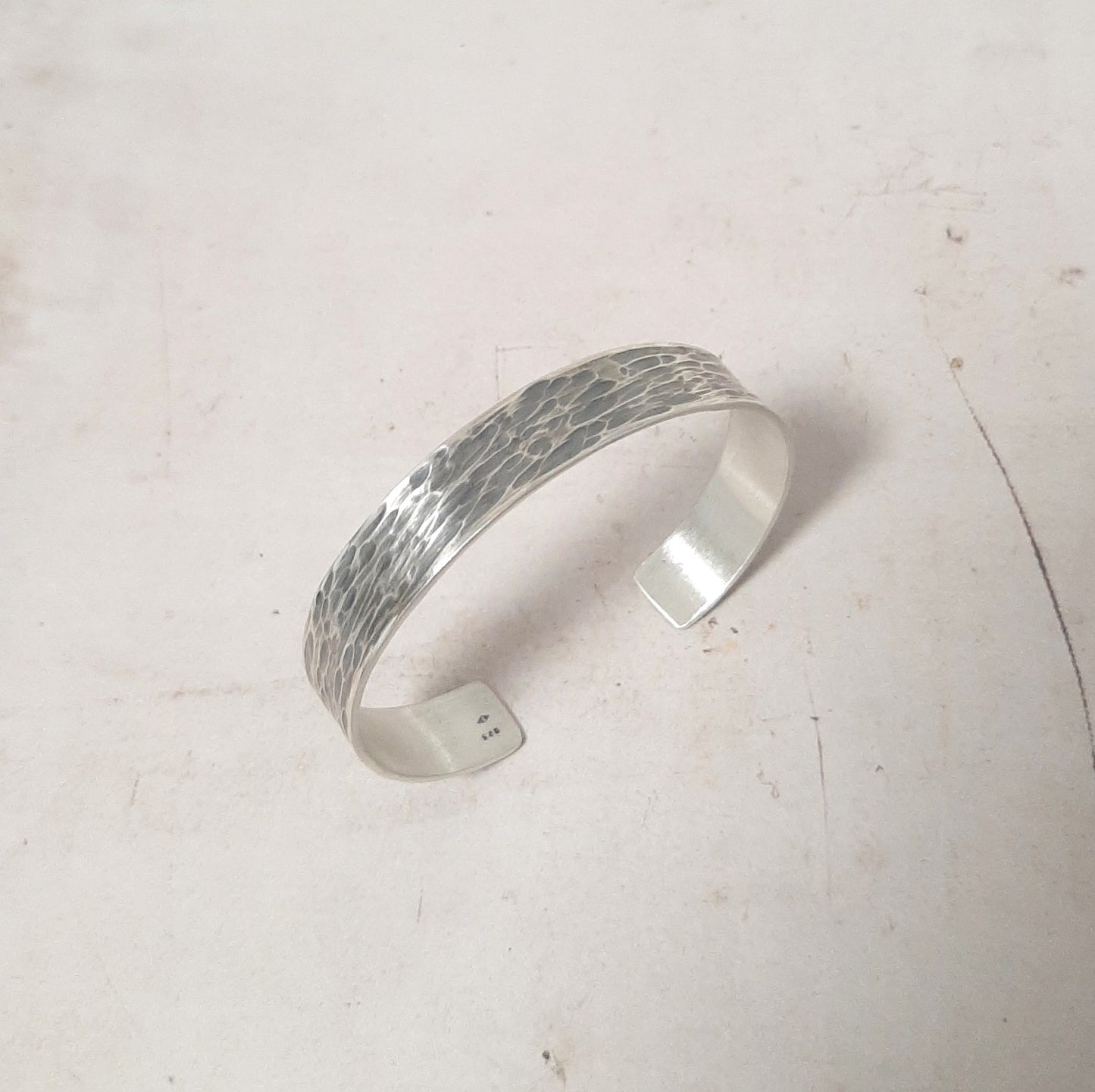 Bracelet jonc etnique mixte en argent massif, bracelet ajustable