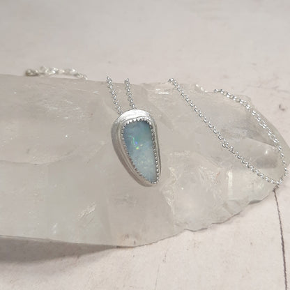 bijou argent massif opale femme