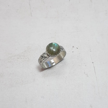 bague en argent 925 avec labradorite