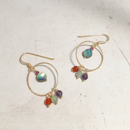 Les boucles d'oreilles Salvador, fabriquées en argent 925, se distinguent par un design vibrant et coloré grâce à l'utilisation de pierres naturelles multicolores. Chaque pierre est sélectionnée pour sa beauté et son éclat unique, créant un bijou qui incarne joie et élégance. Ces boucles sont parfaites pour apporter une touche dynamique à n'importe quelle tenue.