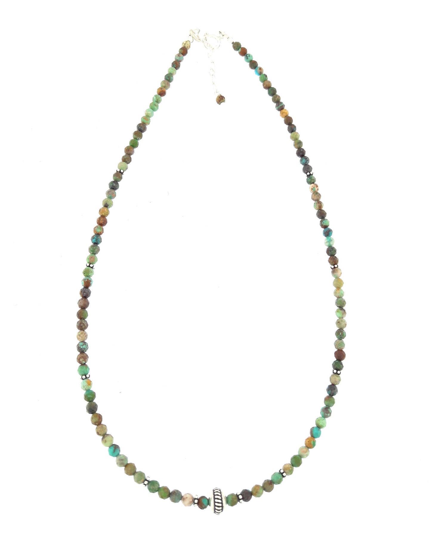 Collier Turquoise Verte et Argent 925
