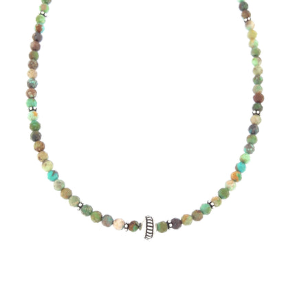 Collier Turquoise Verte et Argent 925