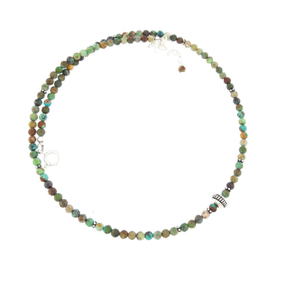 Collier Turquoise Verte et Argent 925