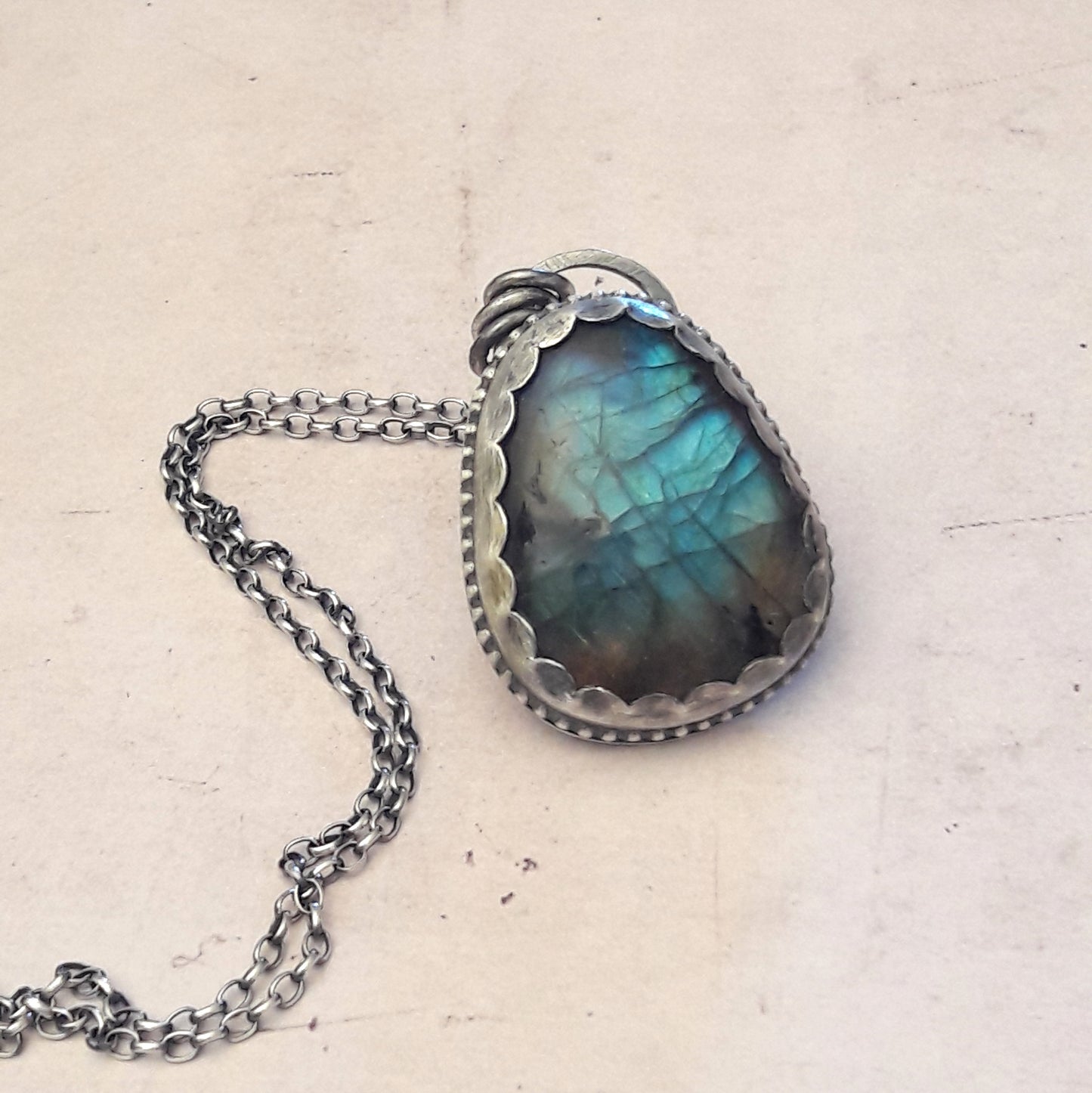 Sautoir Ethnique Labradorite - Ref AC626422