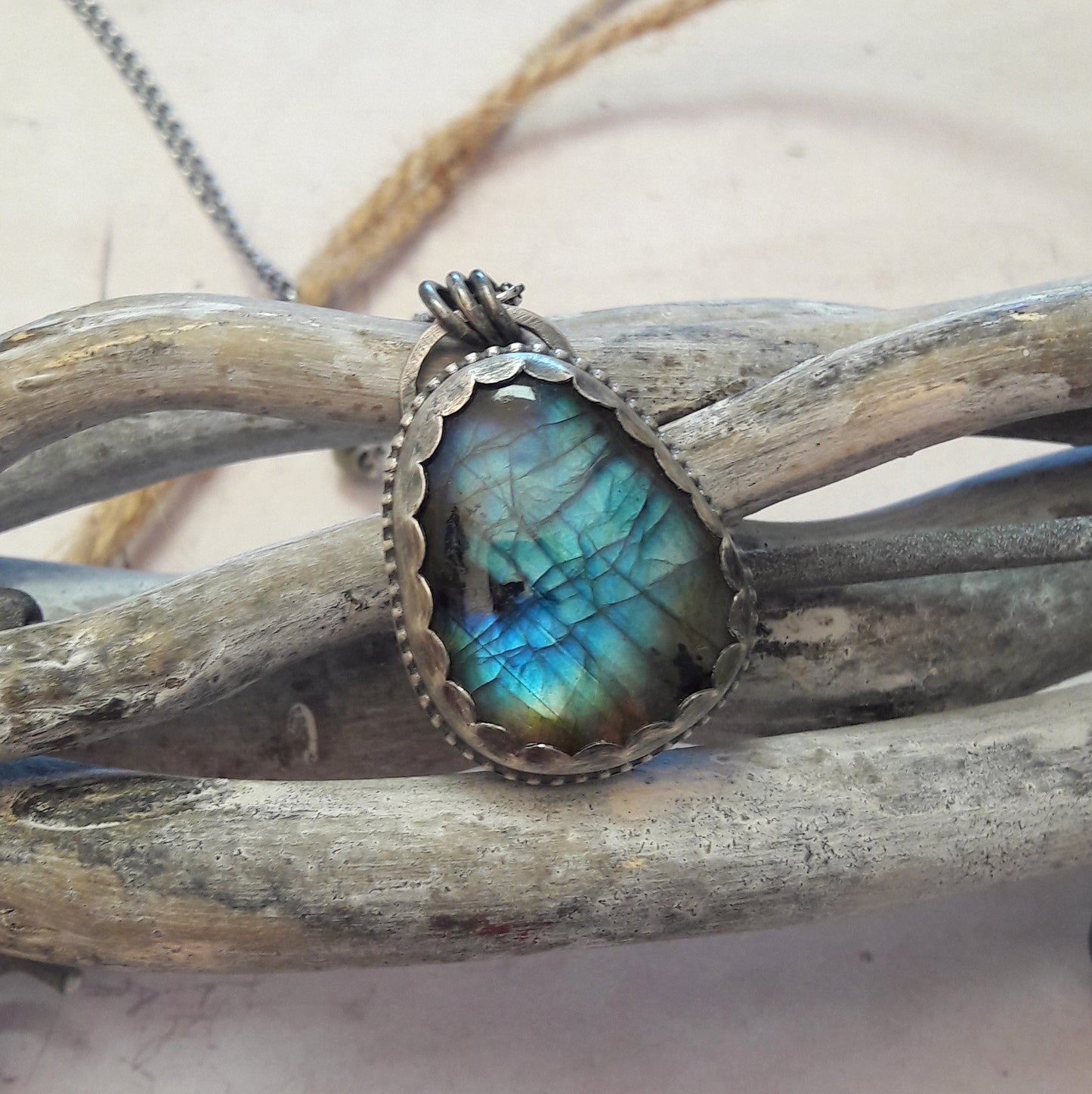 Sautoir Ethnique Labradorite - Ref AC626422