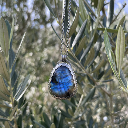 Sautoir Ethnique Labradorite - Ref AC626422