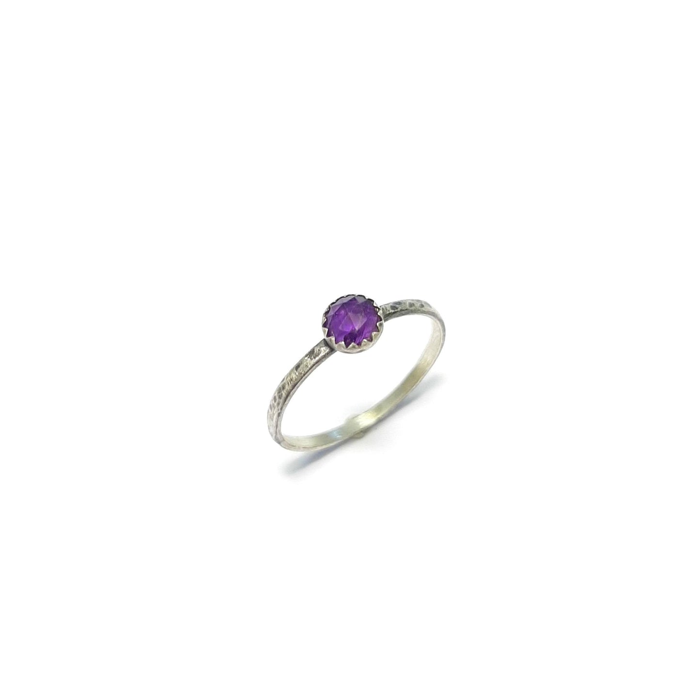 Bague en argent sterling et améthyste