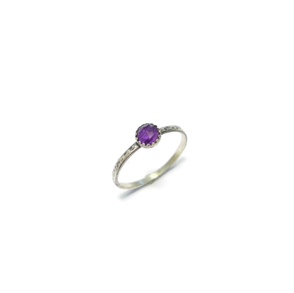 Bague en argent sterling et améthyste
