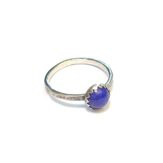 bague pour femme en argent 925 avec une pierre de lapis lazuli