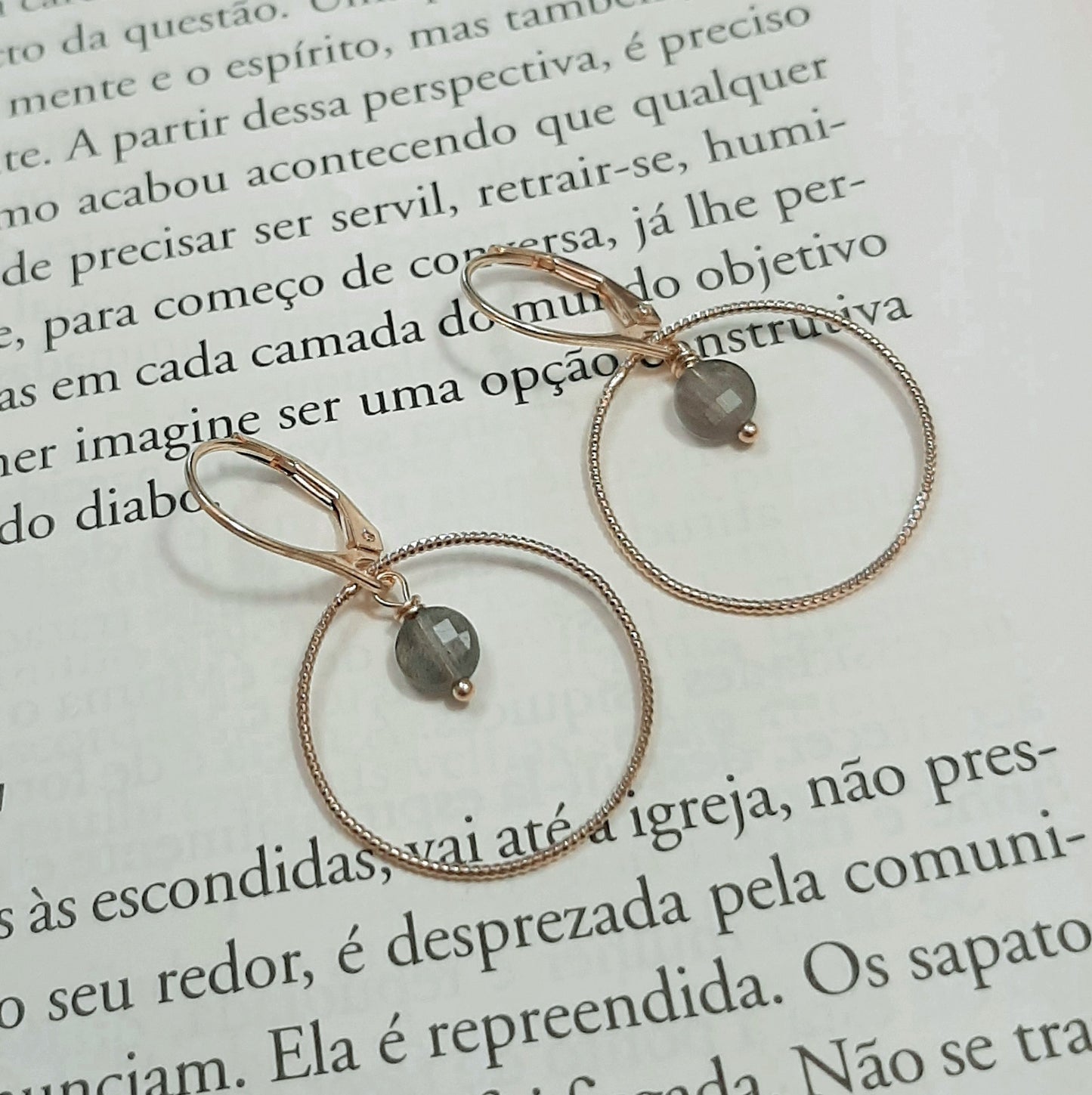 Boucles d'oreilles en labradorite