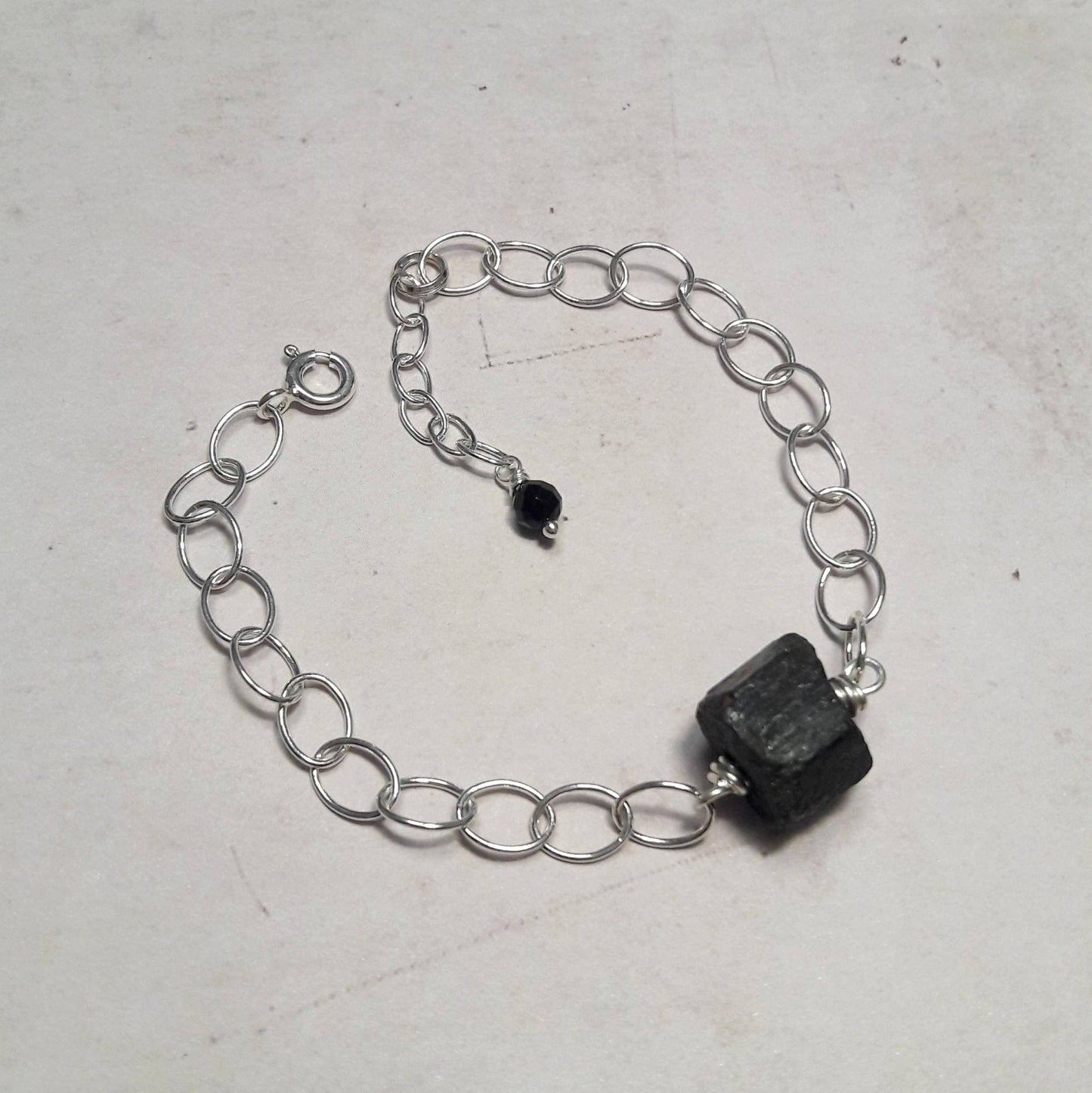 Bracelet Tourmaline Noire et Argent 925