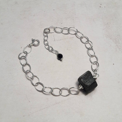 Bracelet Tourmaline Noire et Argent 925