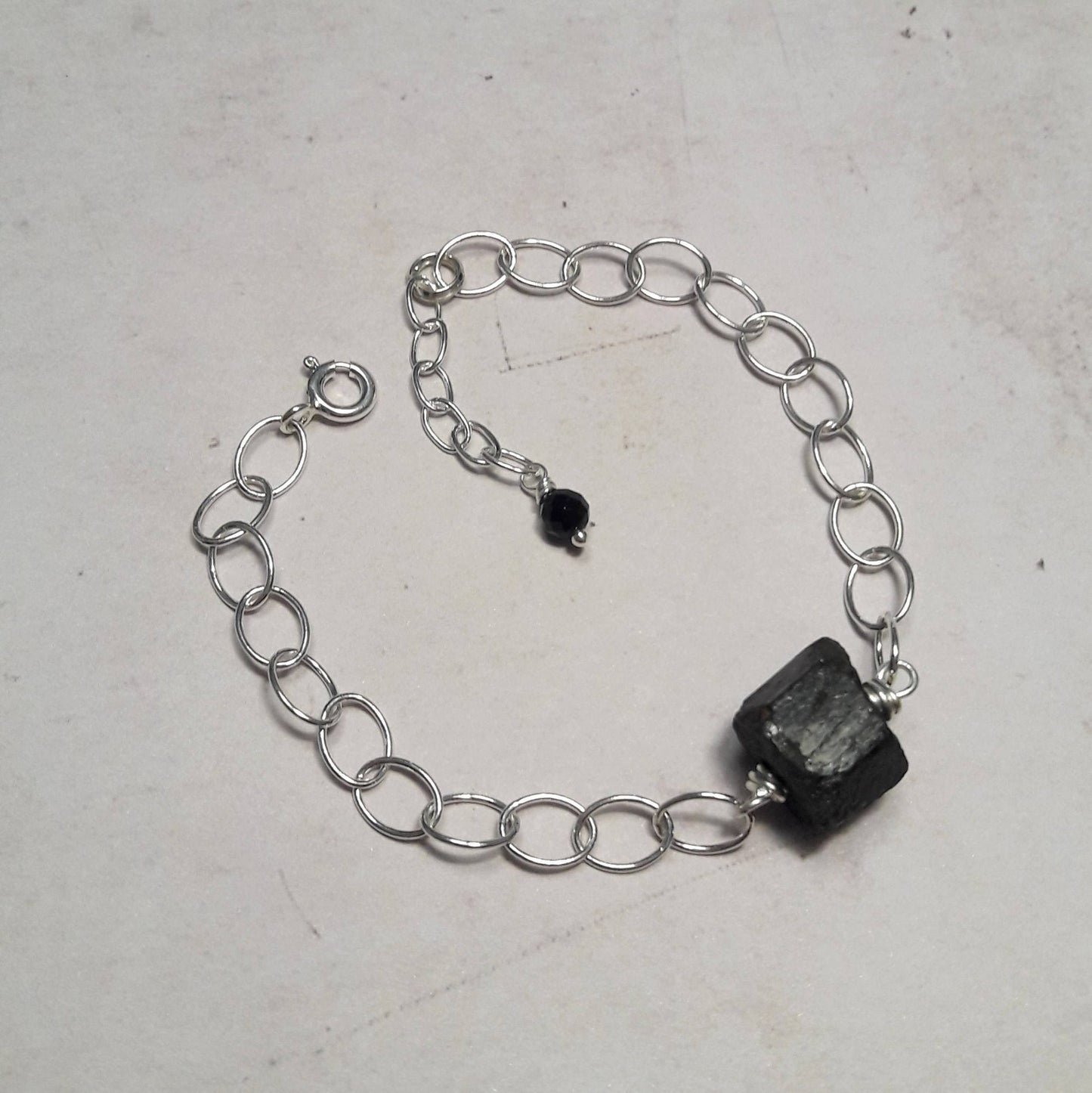 Bracelet Tourmaline Noire et Argent 925