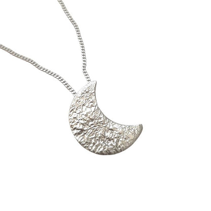 Collier lune en argent sterling, Pendentif Demi Lune 