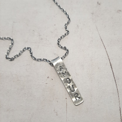 Collier personnalisable en argent massif, collier pour homme